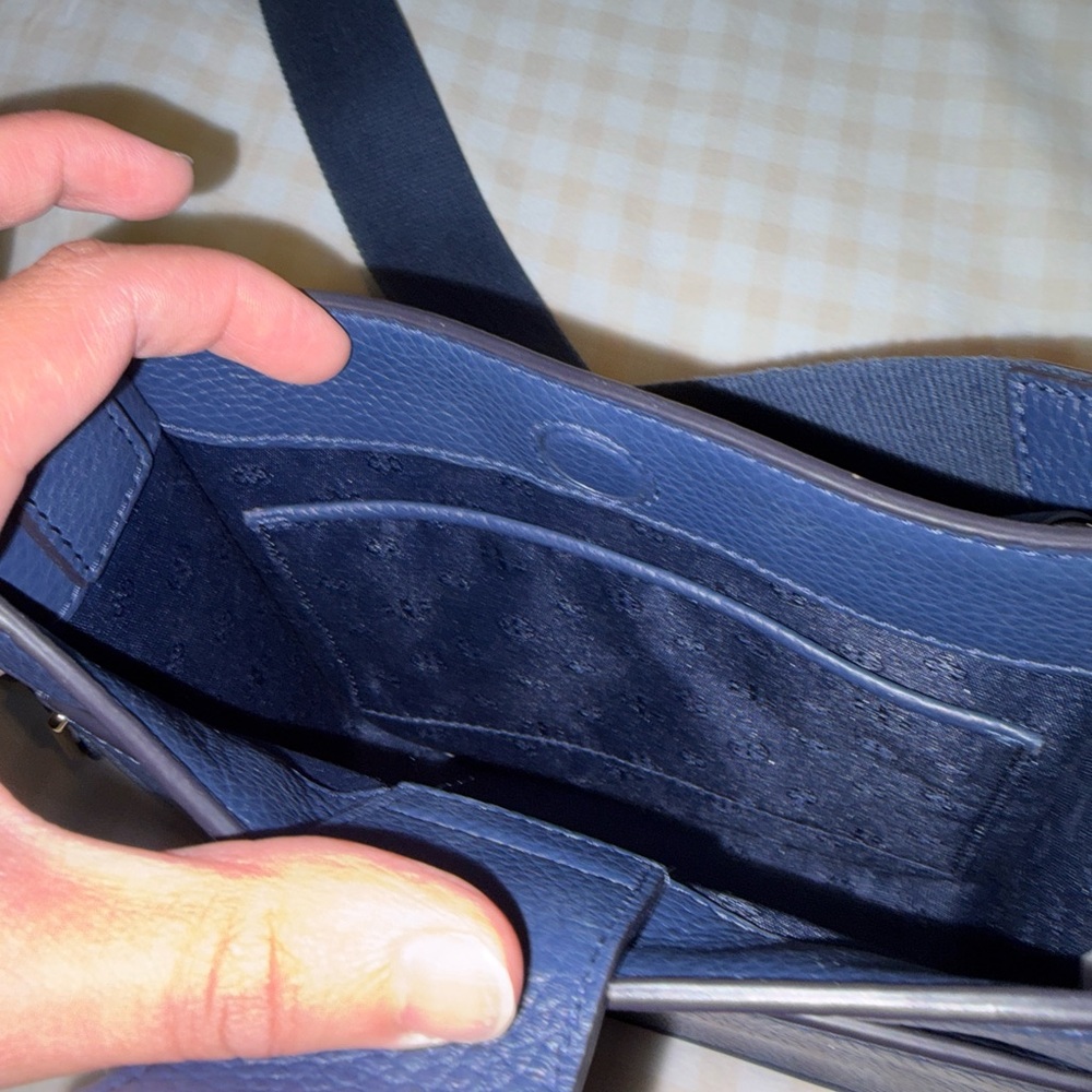Tory Burch Navy Leather Tassel Crossbody Bag - Picture 12 of 14